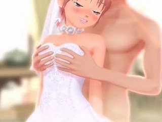 Niewinne anime bride palcach do orgazmu