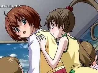 Anime teen lovemaking concomitant gets Victorian pussy drilled imprecise