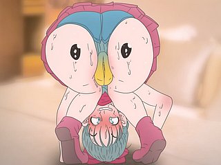 Piplup auf dem Hintern von Bulma! Pokemon und Awfulness Cut a rug Anime Hentai (Cartoon 2d Sex) Pornos