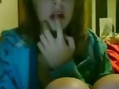 Masturbating teen something out webcam